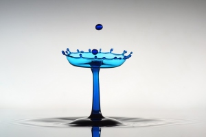 blue chalice  - Water Drop Liquid Splash Art