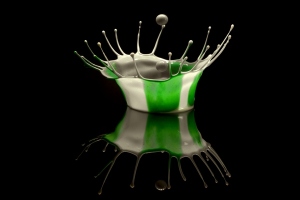 green cream liquid art